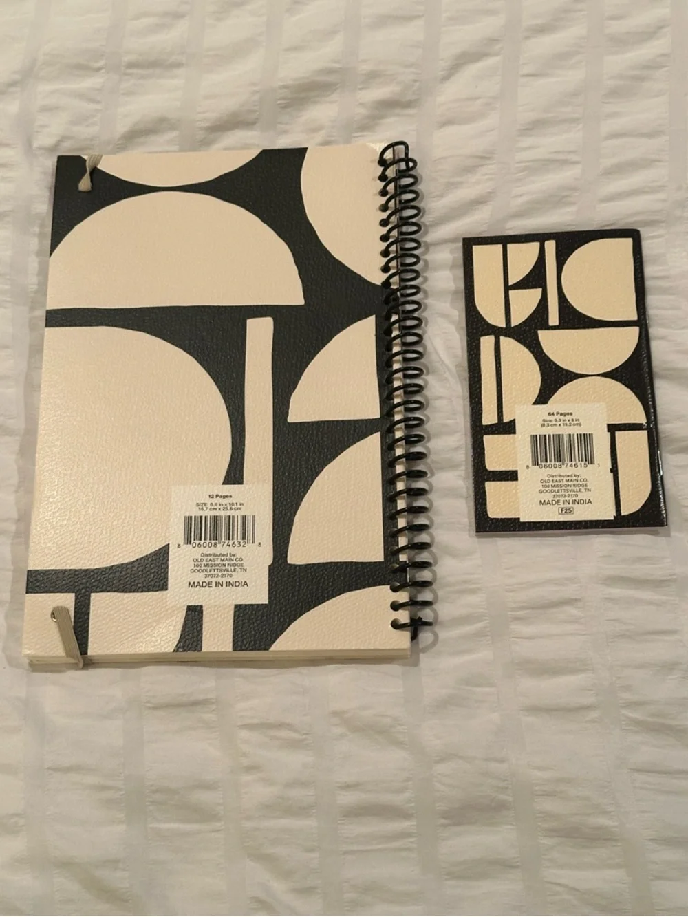 Financial Planner & Two-Year Planner Set in Black and Cream